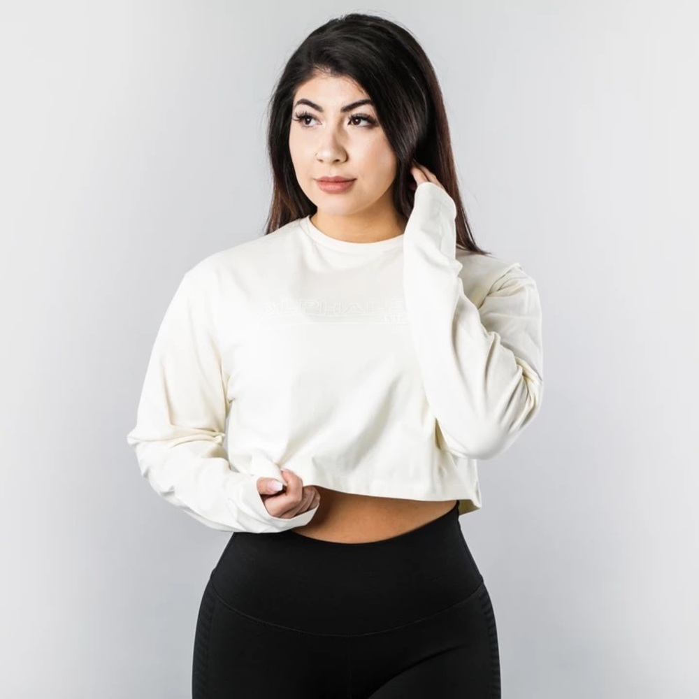 Alphalete cropped long sleeve tee